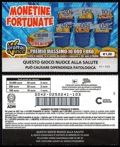 Gratta vinci 1 00 - €, 1,00