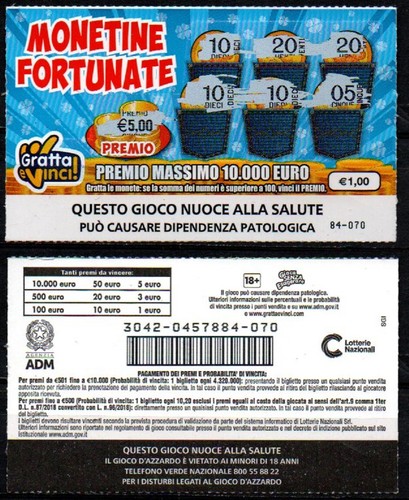 Gratta vinci 1 - €, 1,00