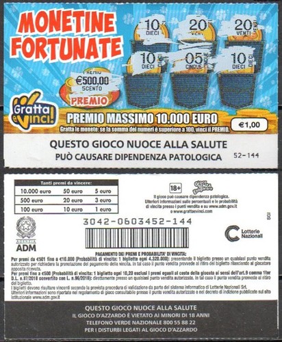 Gratta vinci 1 00 - €, 1,00