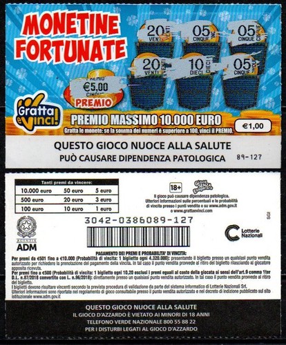 Gratta vinci 1 00 - €, 1,00