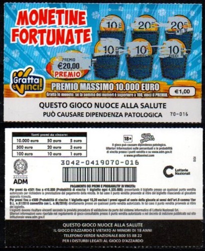 Gratta vinci 1 00 - vinci, €