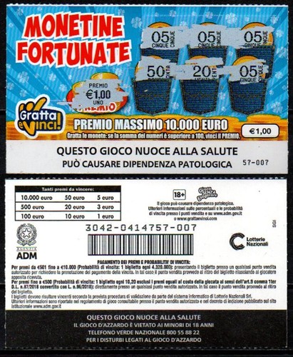 Gratta vinci 1 00 - gratta,