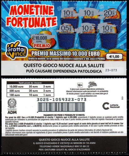 Gratta vinci 1 - €, 1,00